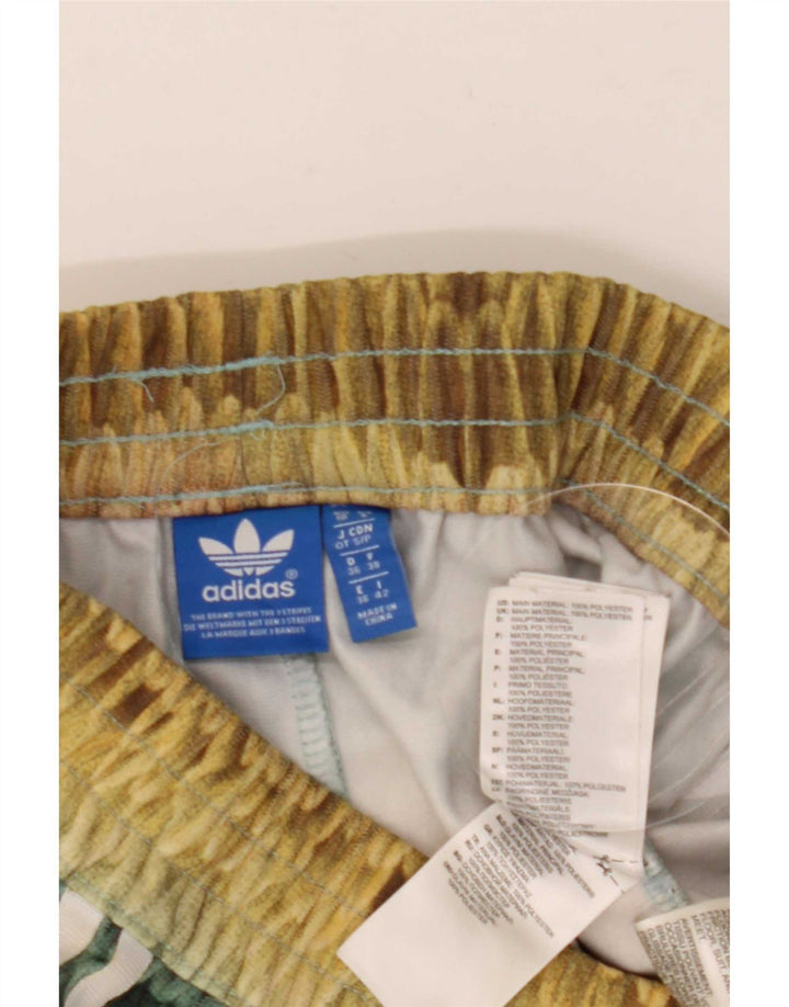 Adidas Womens Abstract Pattern Sport Shorts UK 10 Pequeno Multicolorido