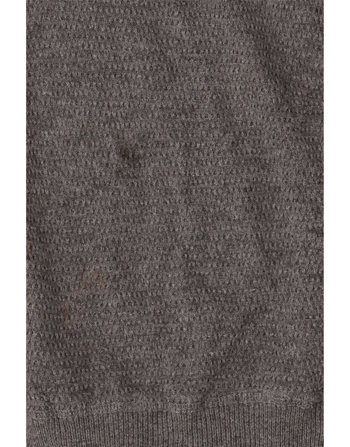 Suéter masculino Massimo Dutti com zíper completo XL cinza