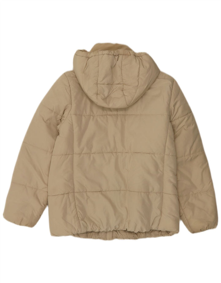Jaqueta feminina acolchoada com capuz Marks & Spencer UK 12 médio off white