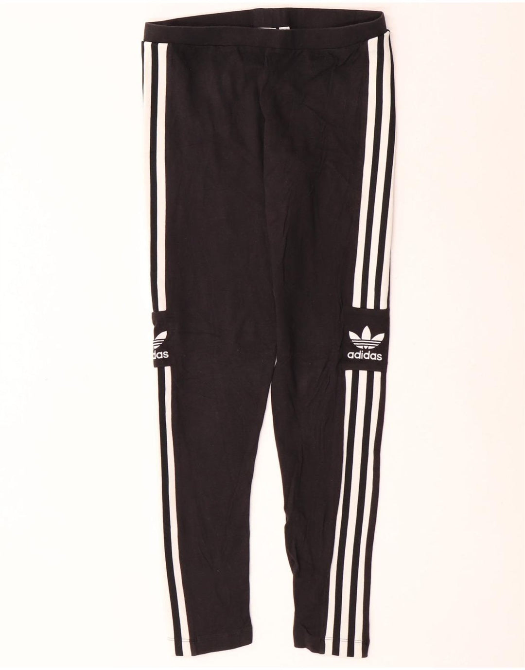 Leggings Adidas Femininas UK 12 Médio Algodão Preto