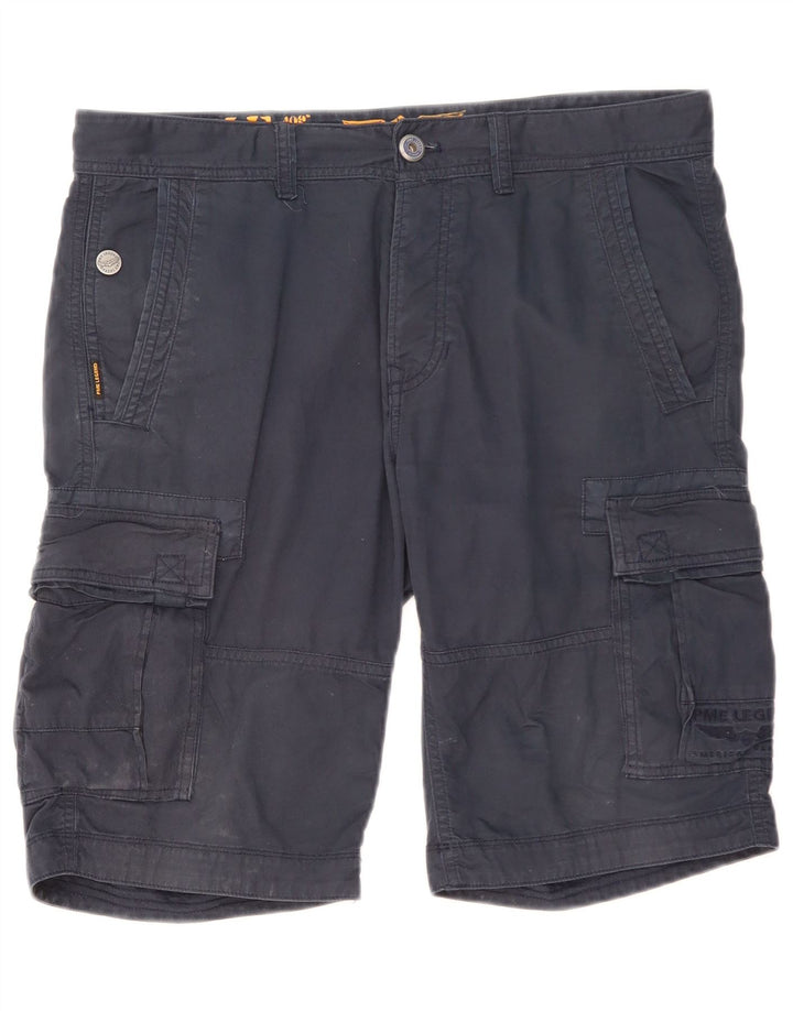 Shorts cargo masculino Pme Legend W34 grande algodão azul marinho