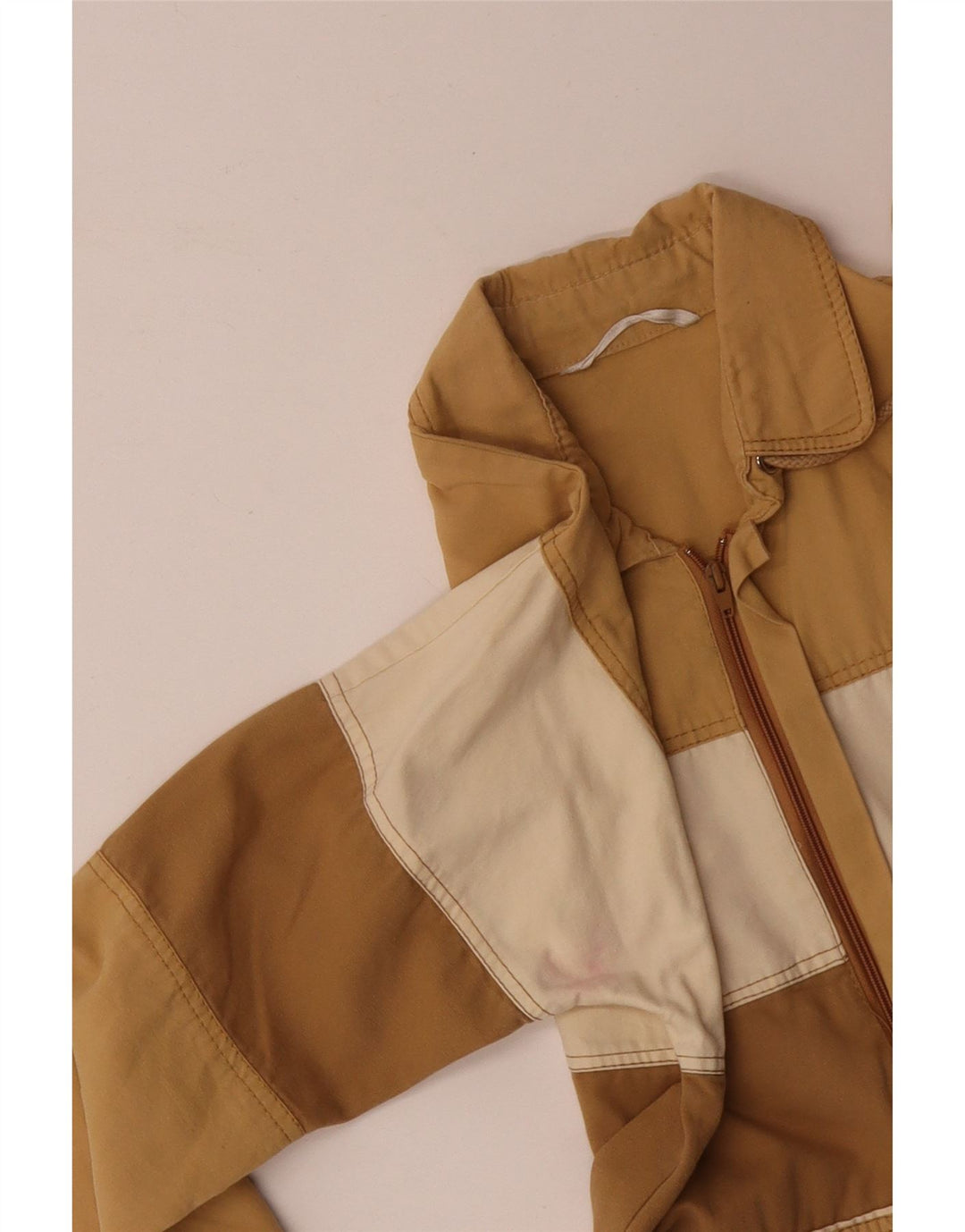 Jaqueta bomber masculina vintage UK 36 bloco colorido amarelo pequeno