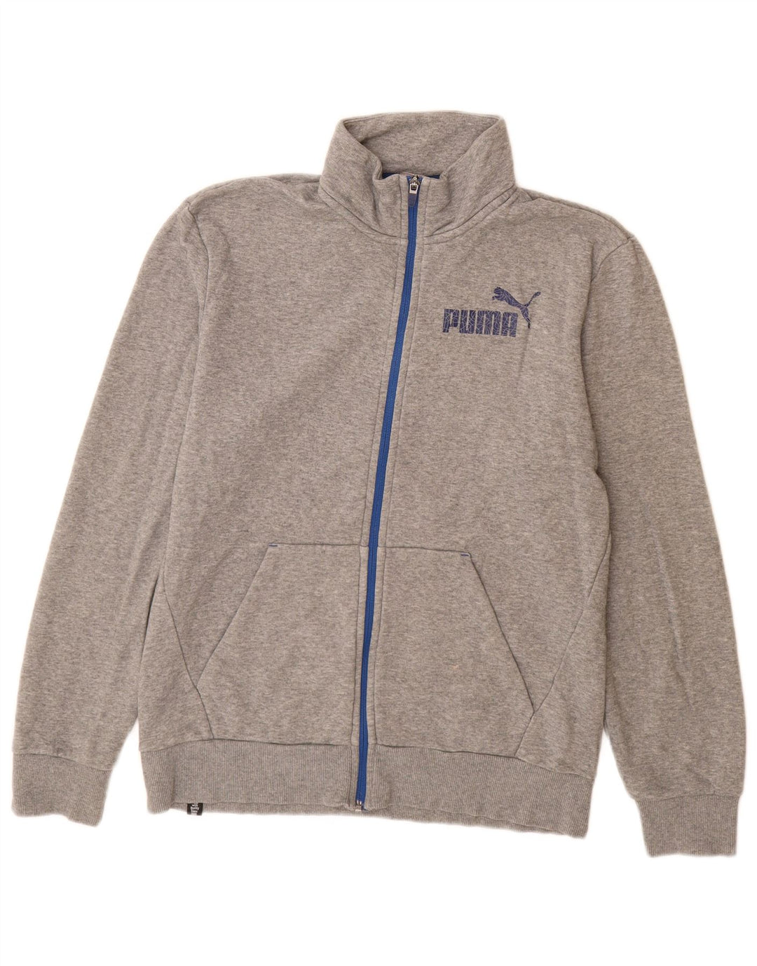 Jaqueta masculina Puma Graphic Tracksuit Top cinza médio algodão manchado
