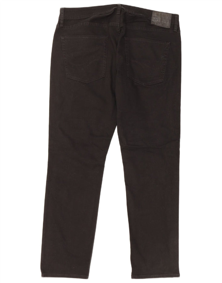 JACK & JONES Masculino Tim Slim Jeans W36 L32 Algodão Preto