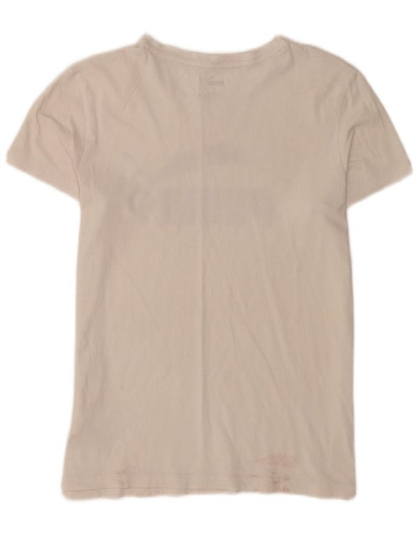 Puma Camiseta feminina gráfica Top UK 12 Algodão branco médio