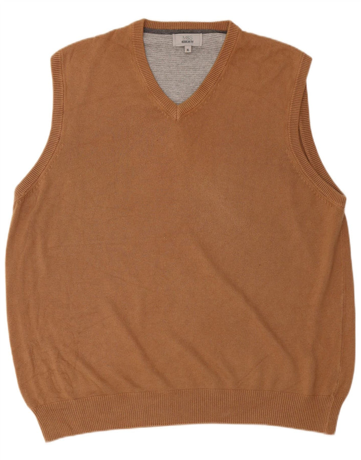 Marks & Spencer Mens Regular Fit Colete Regata XL Marrom