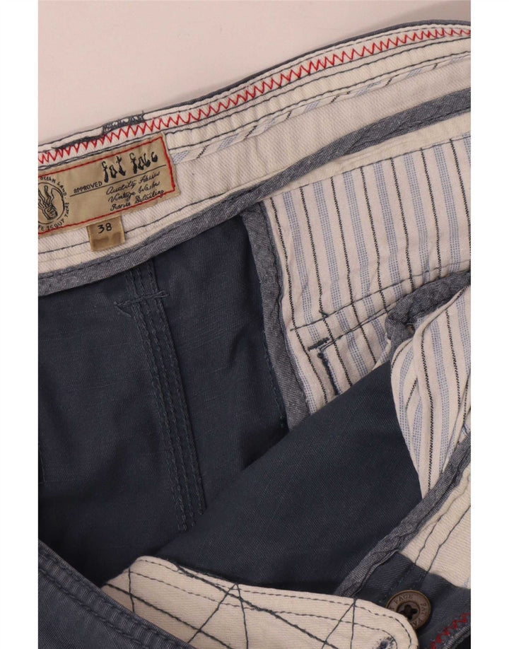 Shorts cargo masculino Fat Face W38 XL algodão azul marinho