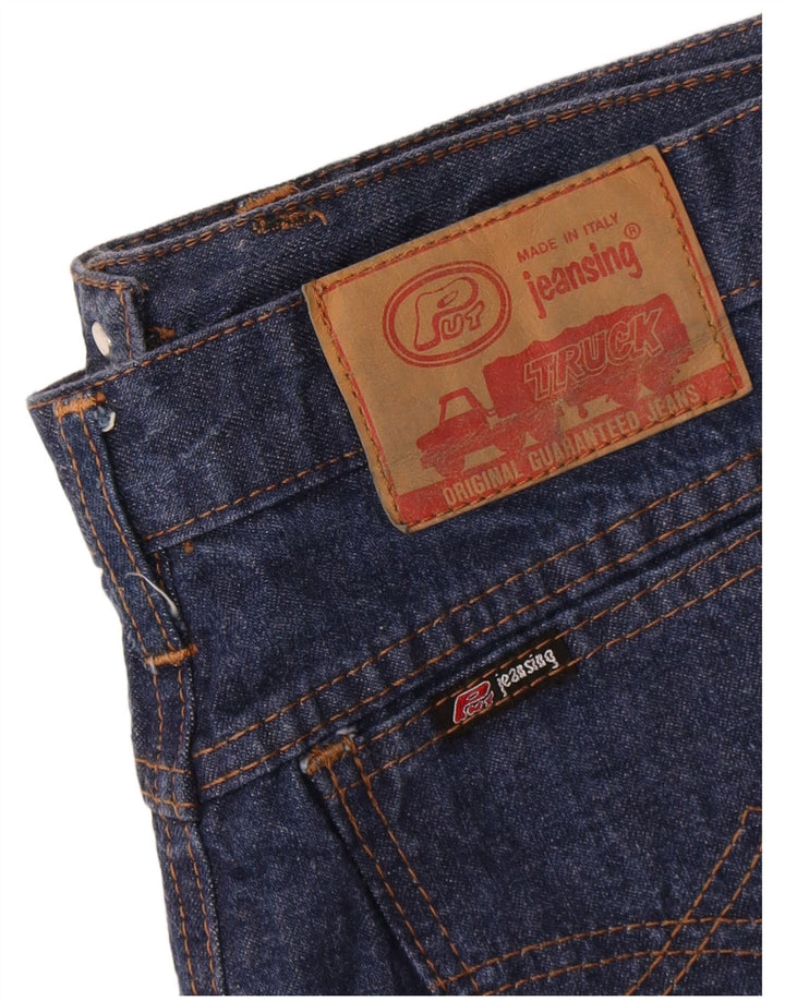 Saia jeans feminina vintage W30 azul marinho médio