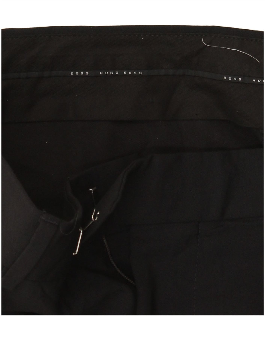 Calça de terno reto feminino Hugo Boss W36 L30 preta