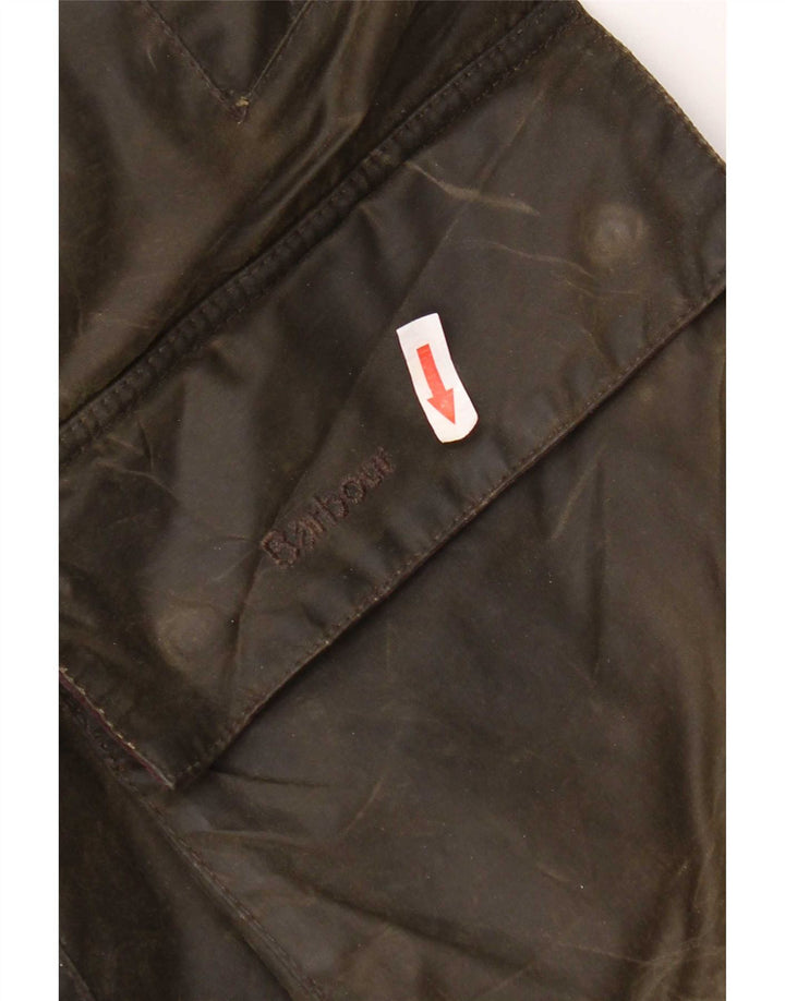 Jaqueta masculina de algodão encerado Barbour Reino Unido 38 algodão cáqui médio