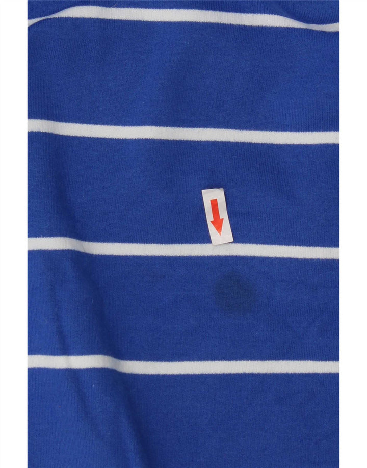 Suéter feminino Marks & Spencer UK 16 grande algodão listrado azul
