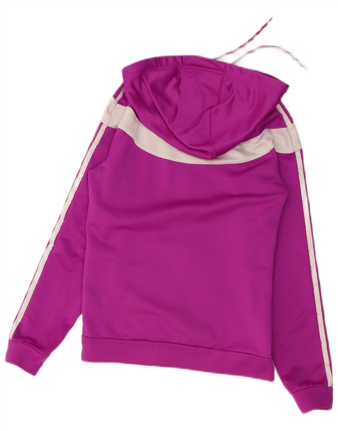ADIDAS Womens Zip Hoodie Sweater UK 8/10 Pequeno Roxo Colorblock