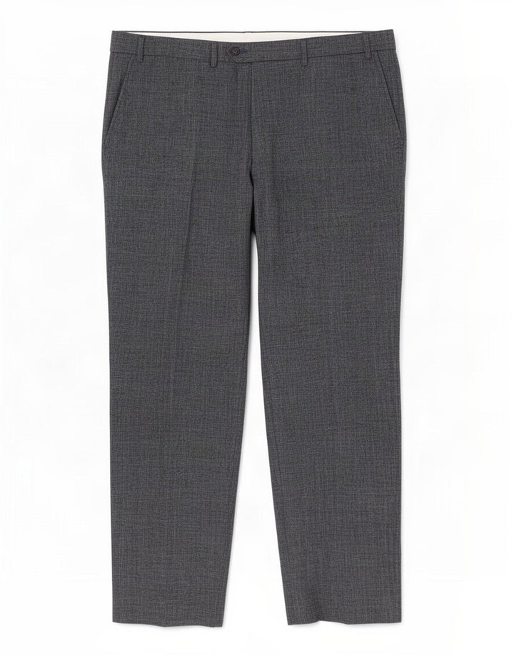 Calça masculina de terno reto Marks & Spencer W42 L31 linho cinza