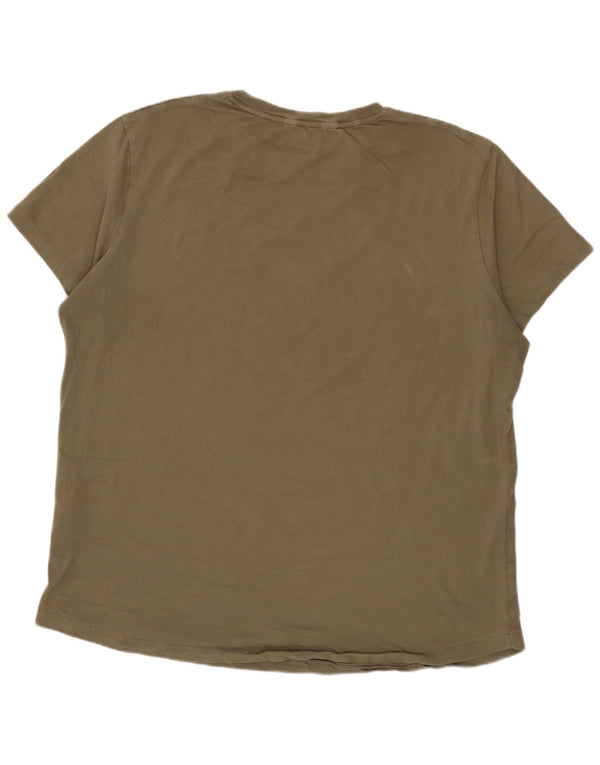 Camiseta gráfica masculina TIMBERLAND XL algodão cáqui