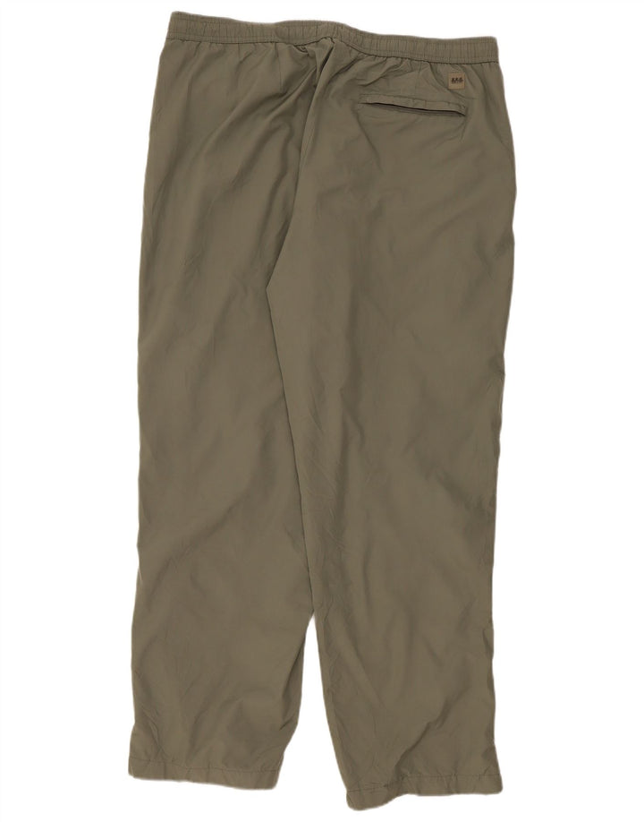 Calça de treino masculina Izod grande poliéster cáqui