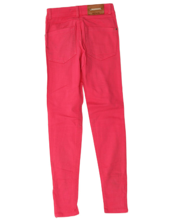 Calça jeans skinny feminina Zara EU 32 2XS W22 L28 algodão rosa