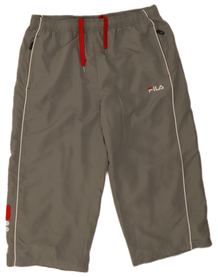 Fila Mens Graphic Capri Calças de treino XL cinza poliéster