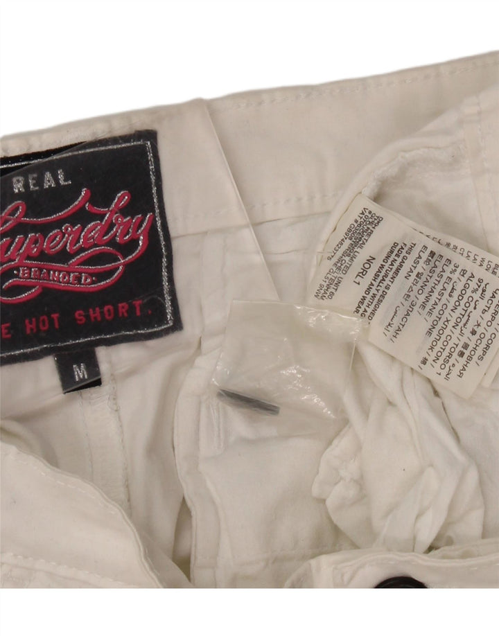 Shorts Chino Feminino Superdry Médio W34 Algodão Branco