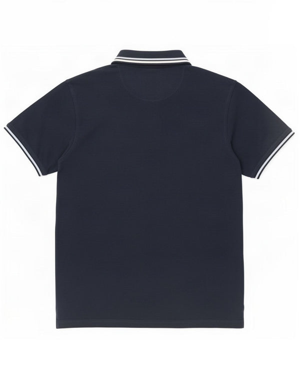 Camisa polo masculina Pierre Cardin Regular Fit 2XL algodão listrado azul marinho