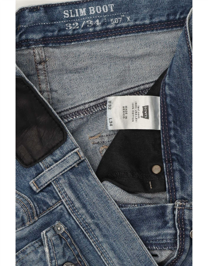 Calça jeans feminina Levi's Slim Bootcut W32 L31 azul algodão