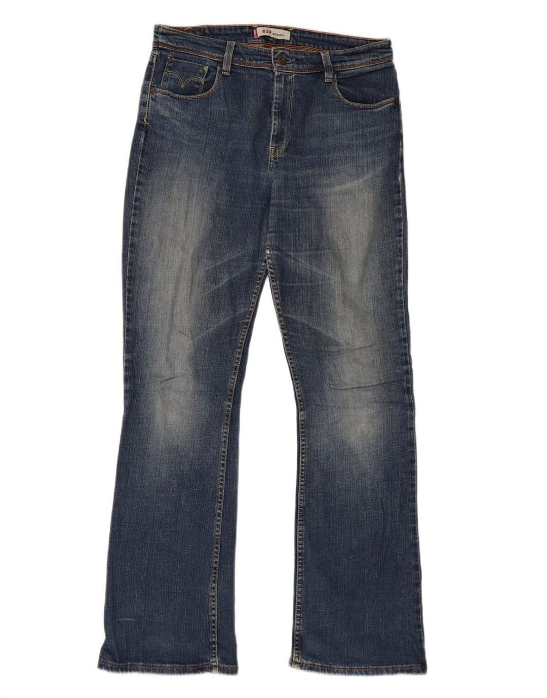 Calça jeans feminina Levi's 629 Bootcut W32 L32 azul algodão