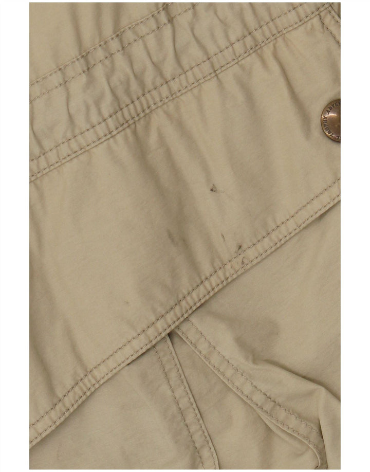 Jaqueta corta-vento masculina Camel Active com capuz UK 48 4XL bege Colourblock