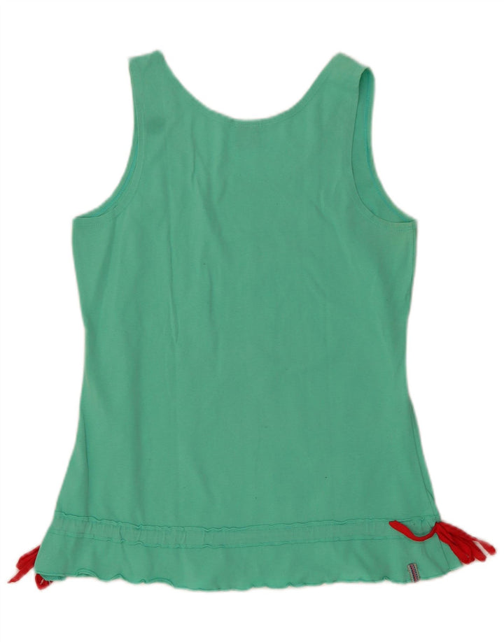 Puma Womens Graphic Vest Top UK 10 Pequeno Algodão Verde