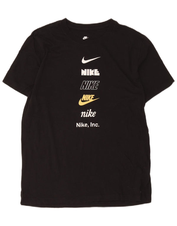 Camiseta gráfica masculina Nike grande algodão preto