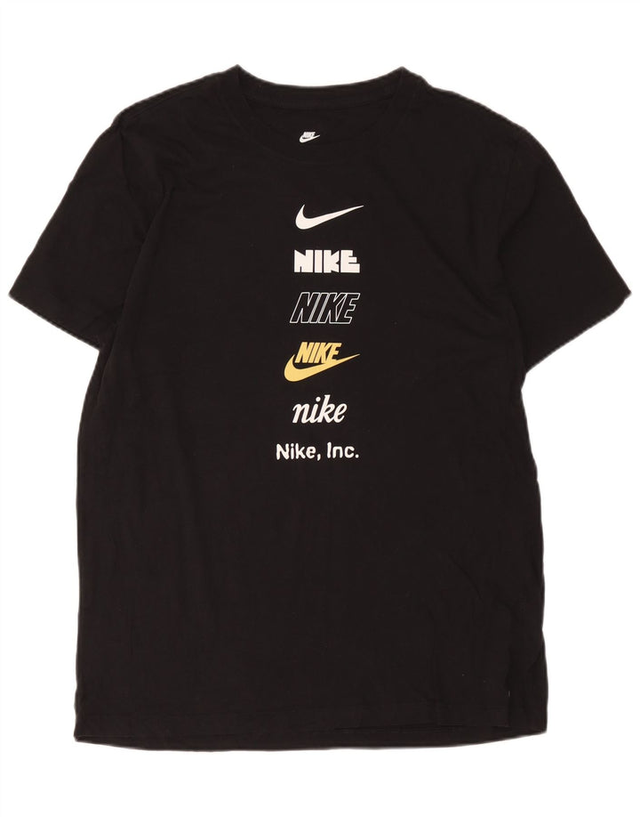 Camiseta gráfica masculina Nike grande algodão preto