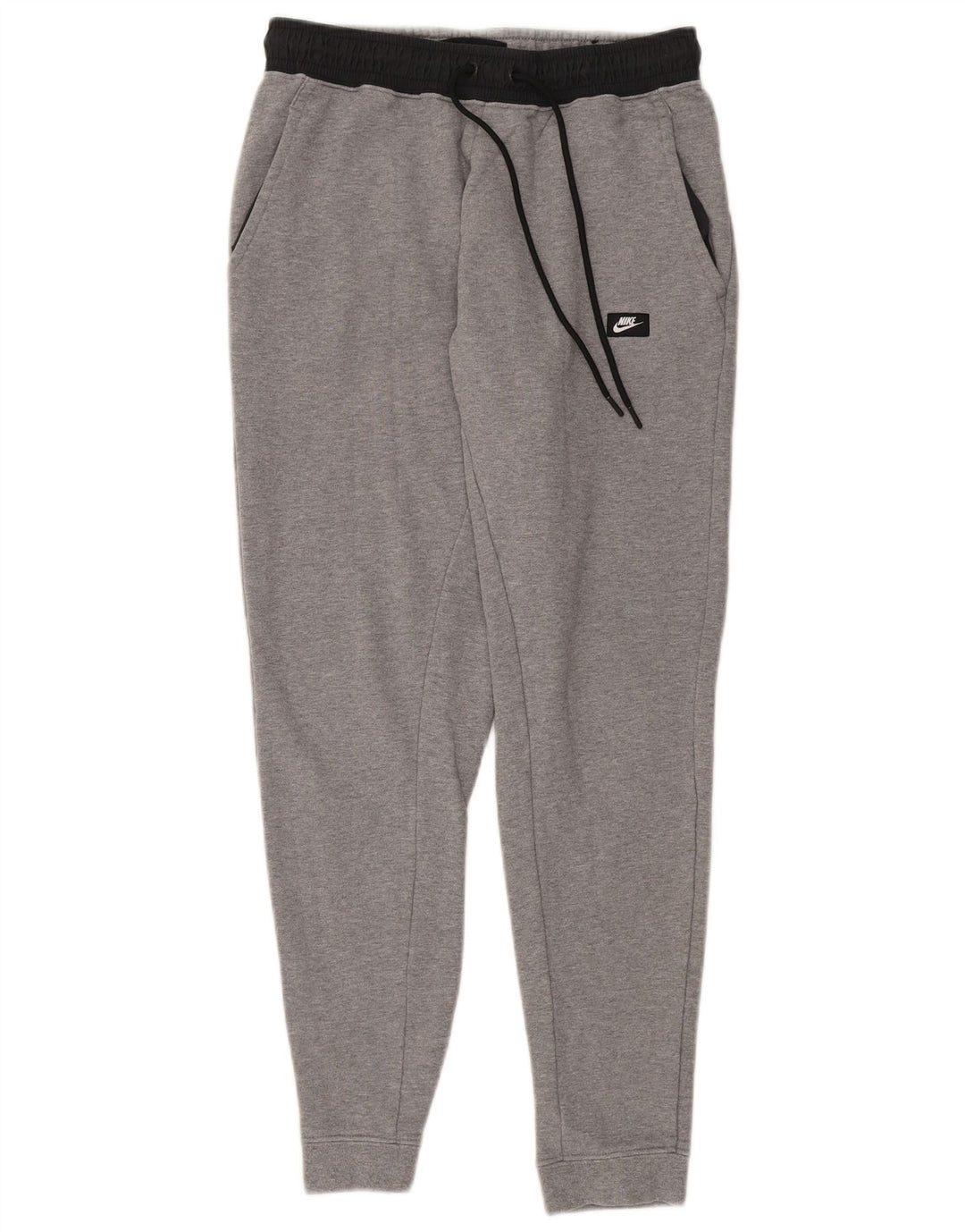 Calça de treino masculina NIKE Joggers cinza médio algodão colorblock