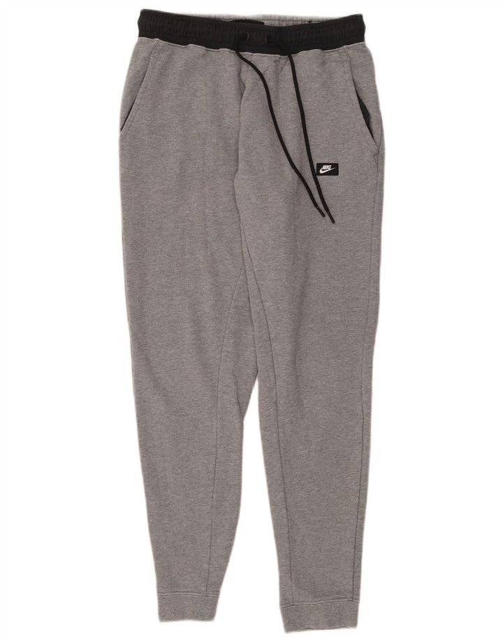 Calça de treino masculina NIKE Joggers cinza médio algodão colorblock