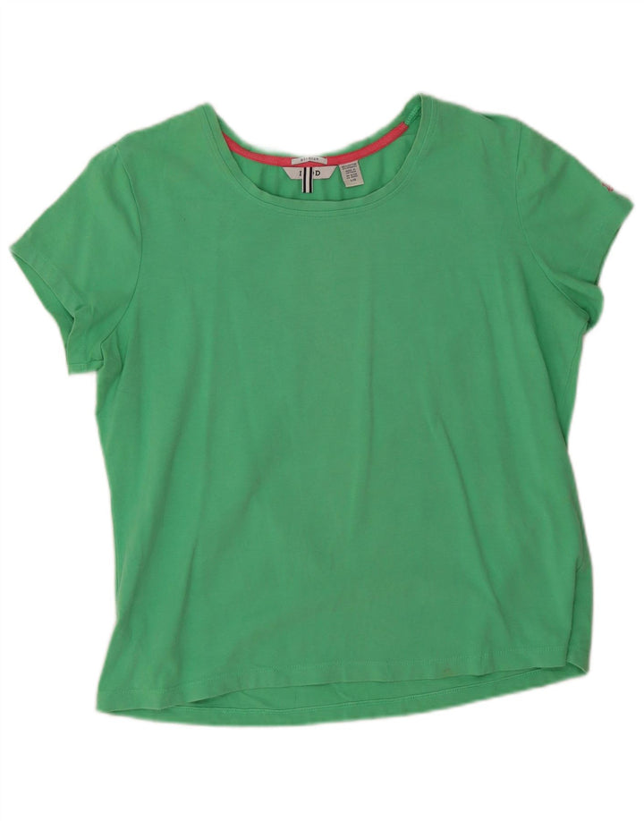 Camiseta feminina Izod UK 16 grande algodão verde