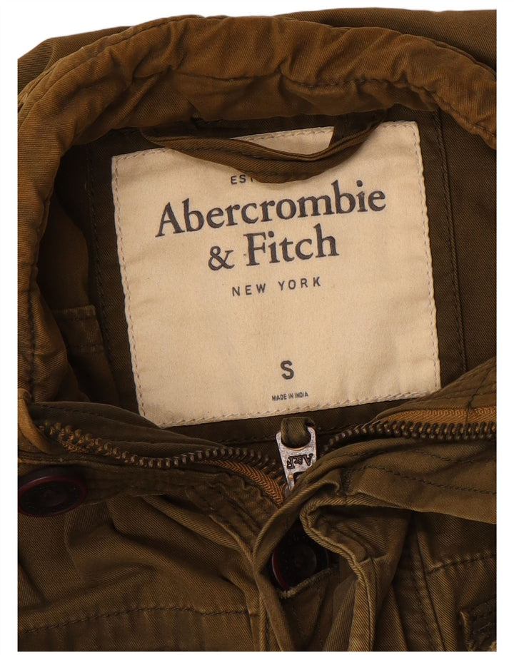 Jaqueta militar masculina ABERCROMBIE & FITCH UK 36 pequena cáqui