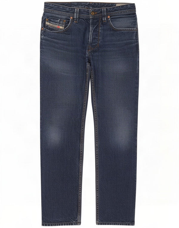 Diesel Mens Larkee Regular Straight Jeans W30 L30 Azul Algodão