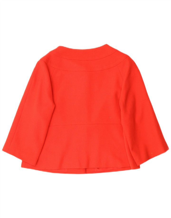 Jaqueta blazer feminina Laura Ashley com 3 botões Reino Unido 16 grande poliéster vermelho