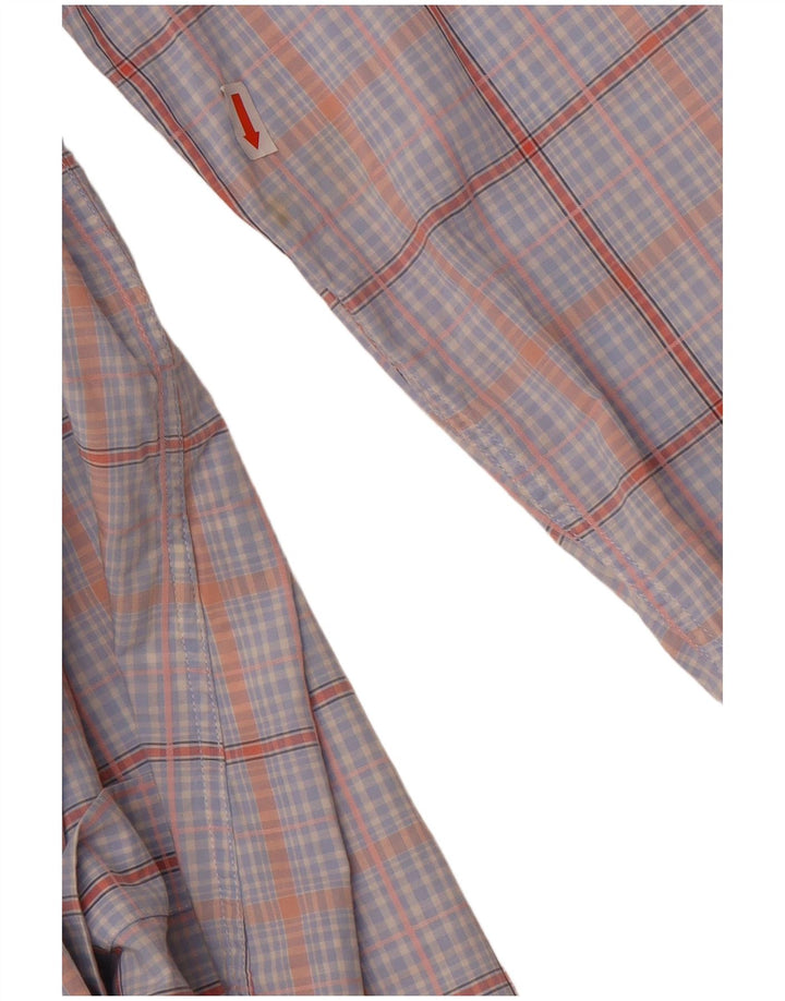 Camisa masculina ARMANI JEANS xadrez azul médio