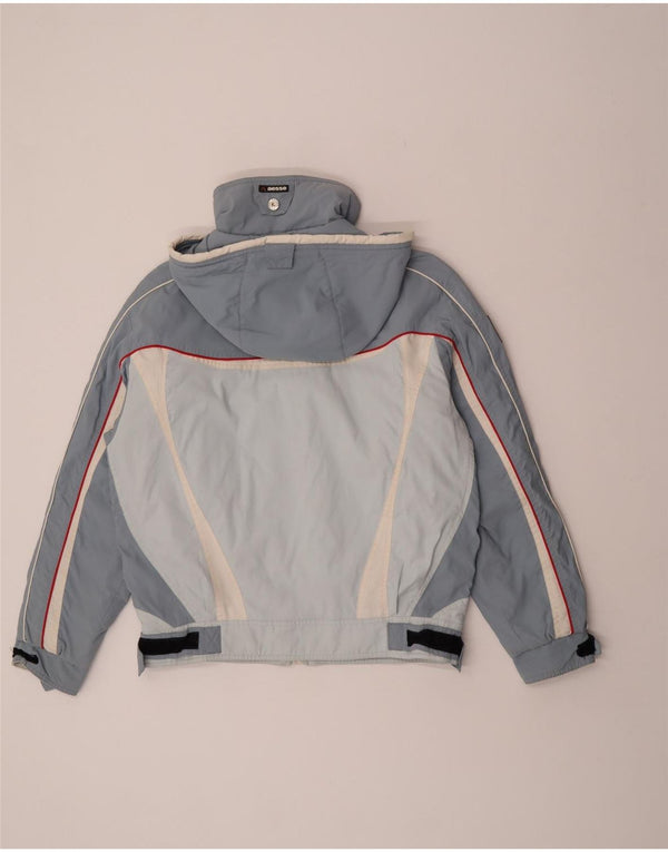 Jaqueta de esqui com capuz feminino Aesse IT 48 XL azul Colourblock poliéster