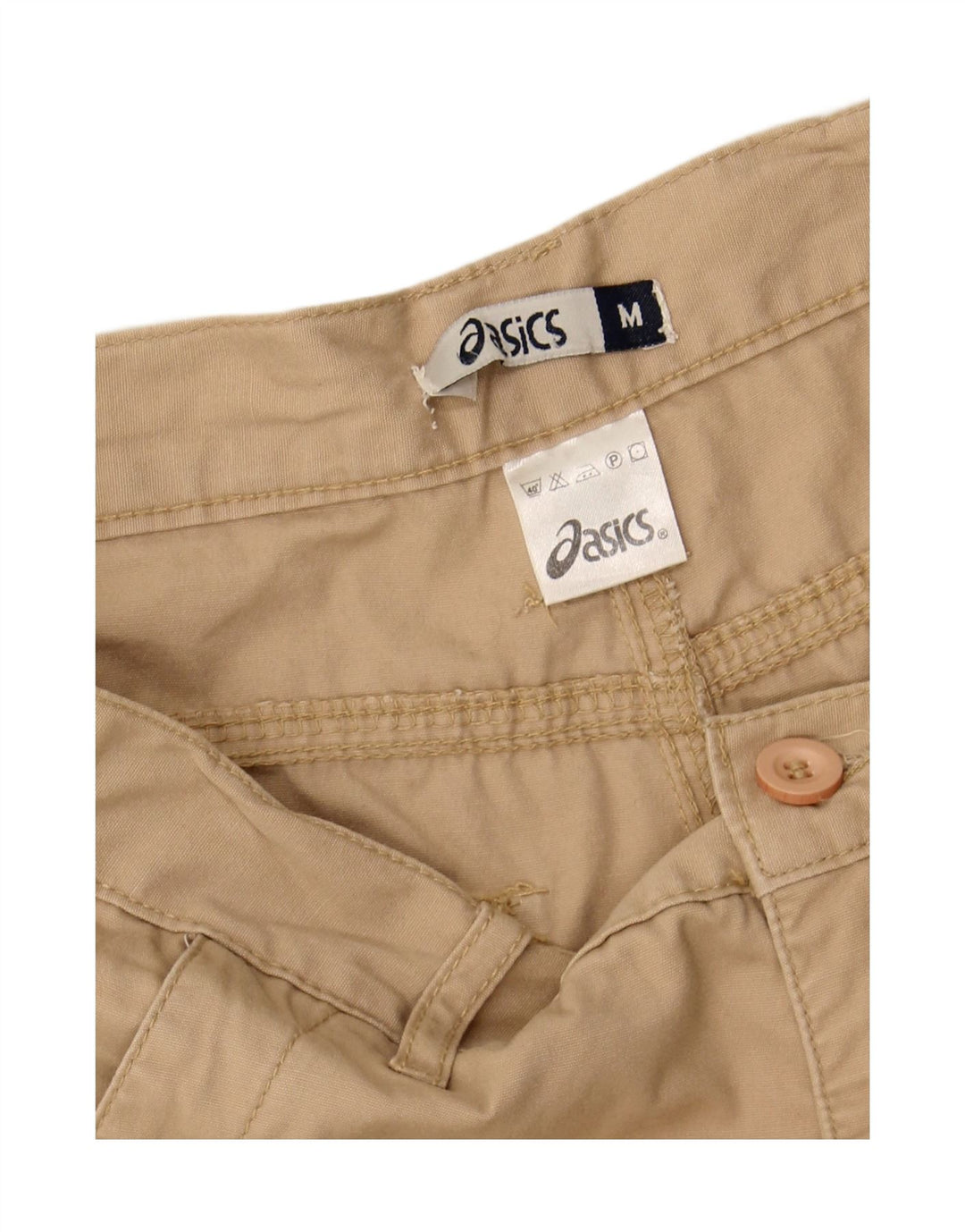 Shorts cargo masculino ASICS médio W32 algodão bege
