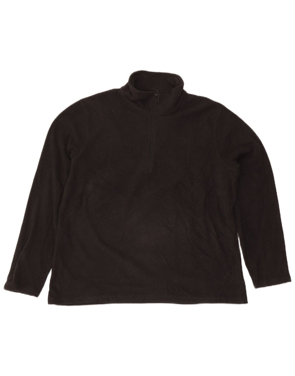 Mountain Warehouse Mens Zip Neck Fleece Jumper XL Poliéster Preto
