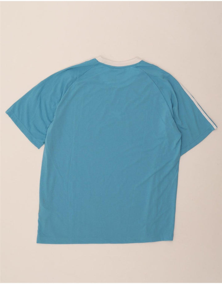 Camiseta masculina Adidas Top 2XL poliéster listrado azul