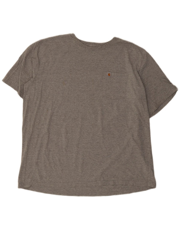 Camiseta masculina CARHARTT com ajuste relaxado 3XL algodão cinza