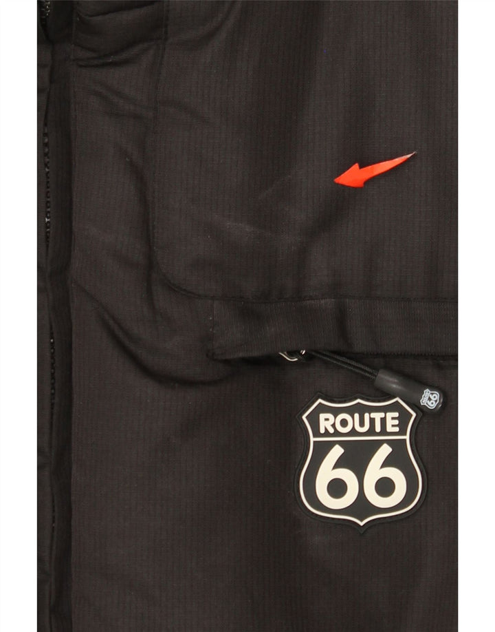 Jaqueta acolchoada masculina Route 66 UK 38 poliéster preto médio