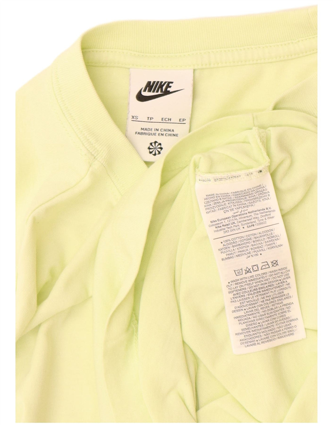 Camiseta masculina Nike Top XS algodão amarelo