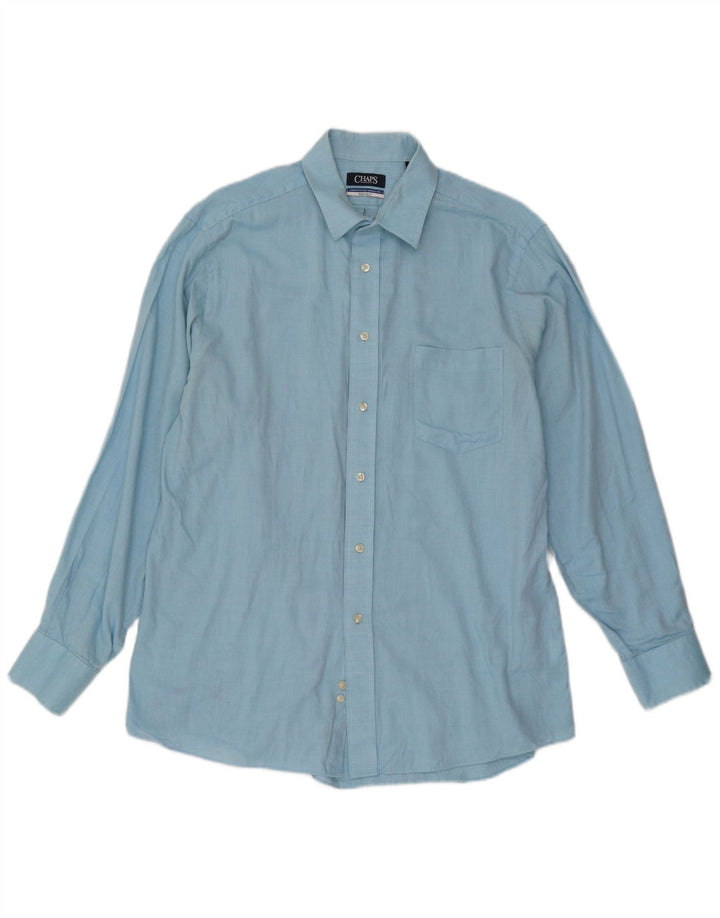 Camisa masculina Chaps Regular Fit tamanho 16 1/2 grande azul