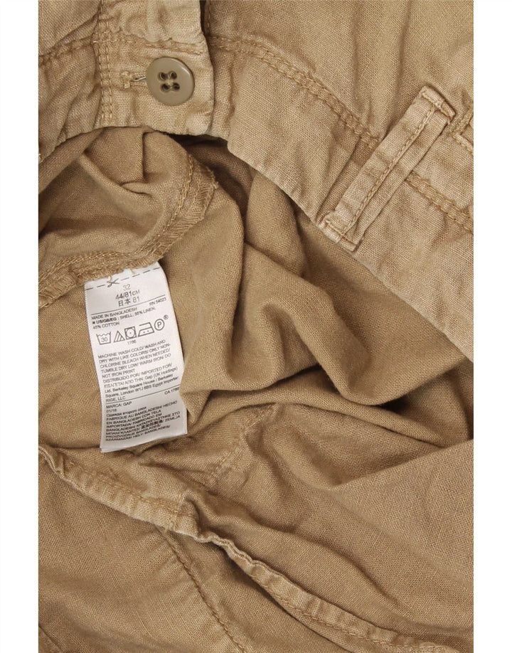 Shorts Chino Masculino Gap W32 Linho Marrom Médio