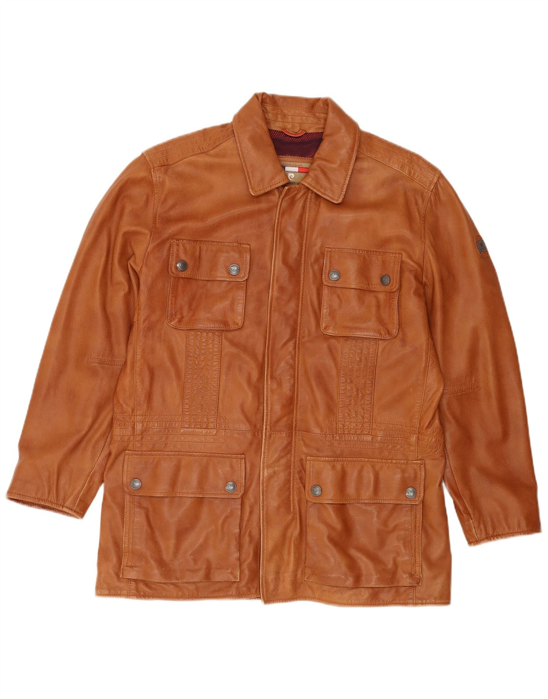 Jaqueta de couro masculina Pierre Cardin Reino Unido 40 grande couro marrom