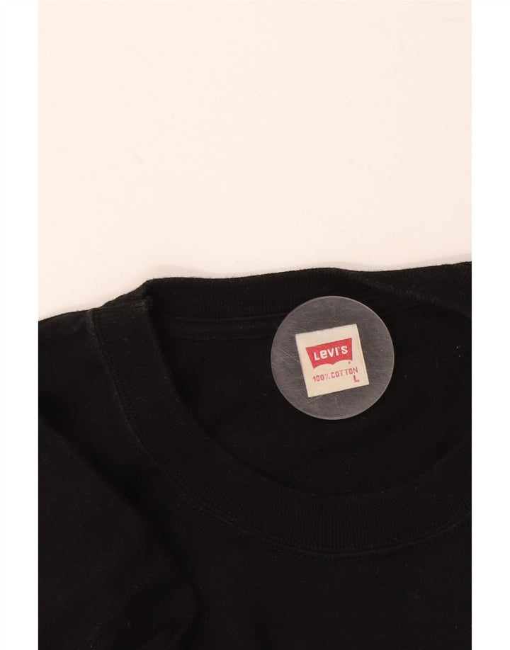 Camiseta masculina LEVI'S grande algodão preto