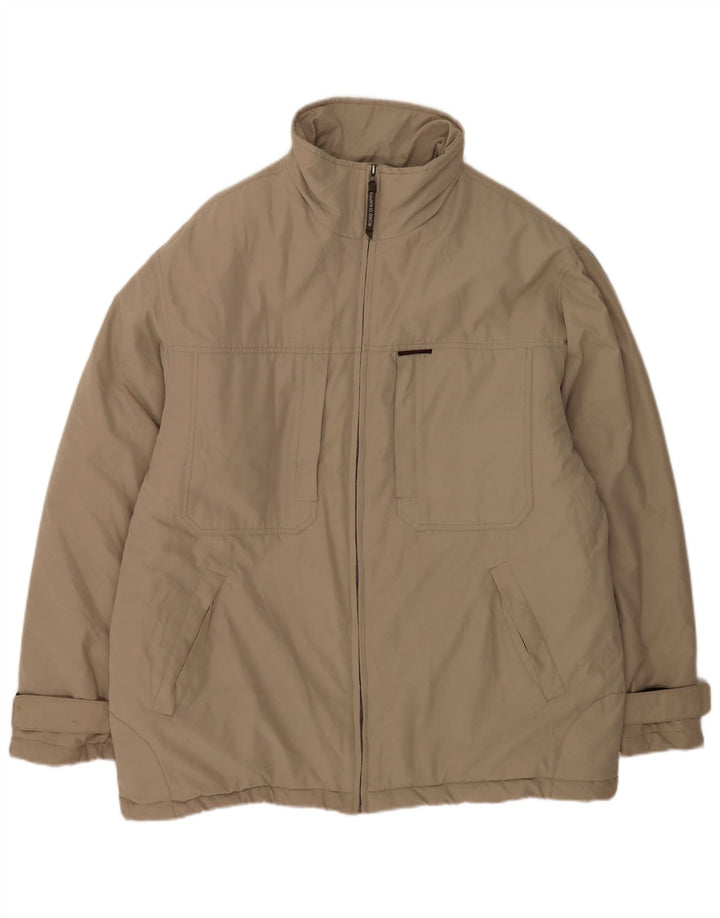 Jaqueta acolchoada masculina Kappa UK 42 XL poliéster bege
