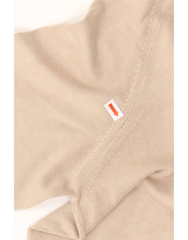 HARMONT & BLAINE Mens V-Neck Jumper Sweater Medium Beige Cotton Vintage Harmont & Blaine and Second-Hand Harmont & Blaine from Messina Hembry 