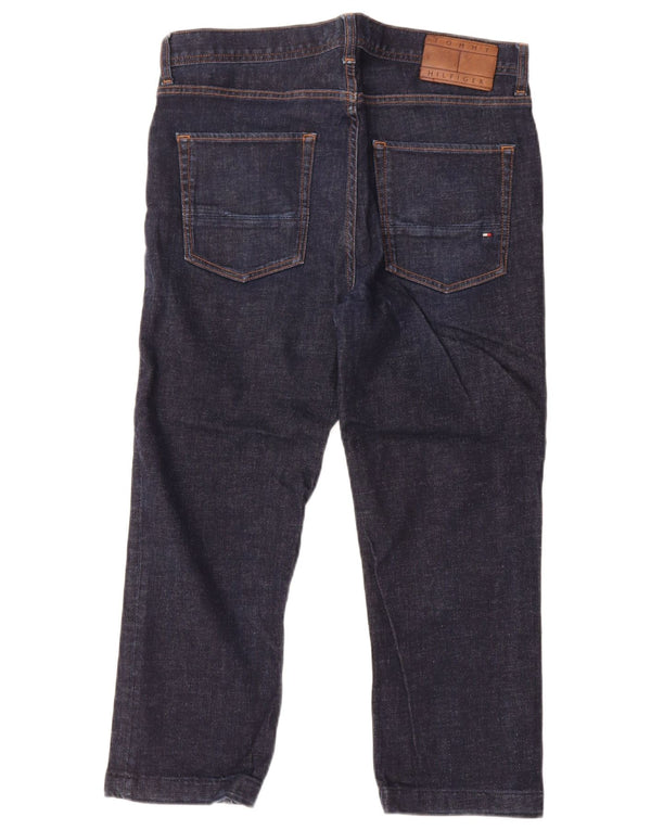 Tommy Hilfiger Masculino Denton Straight Jeans W34 L24 Azul Marinho Algodão